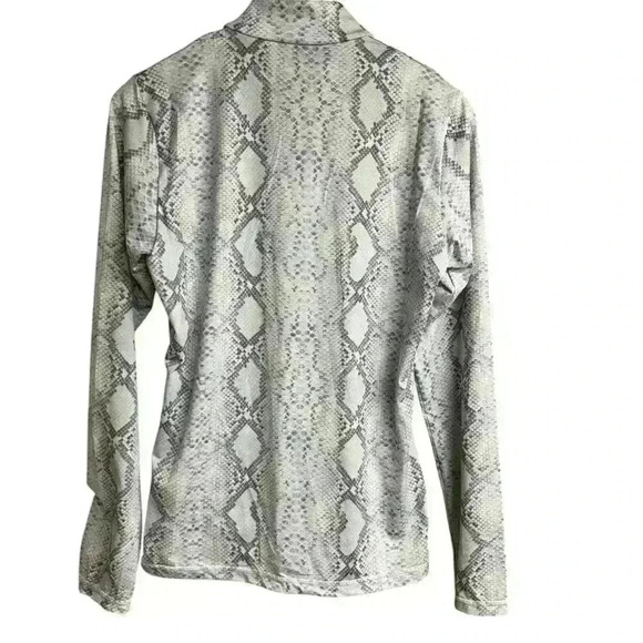 SOFIBELLA NWOT UV Feather Womens Anaconda Print Full Zip Tennis Jacket Size M - Picture 3 of 9